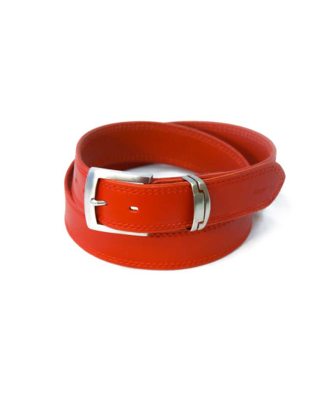 Kožený opasek červený