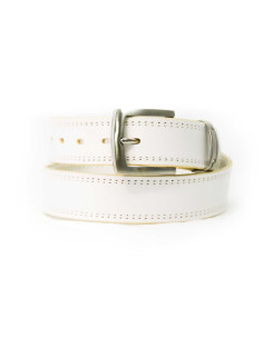 Kožený opasek bílý